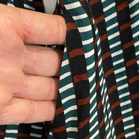 Maeve Anthropologie Gianna Tunic V Neck Geometric Print Dress Pockets 2 Petite - Picture 10 of 14